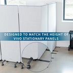 VIVO Freestanding 24 x 66 inch Privacy Panel, Mobile Cubicle Divider, Single 24 - Image 6