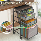 Sbanmao Rolling File Cart with 4 Storage Drawers, Filing Cabinet - Image 2