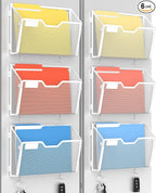 Docnest 6 Pack Magnetic Wall Mounted File Holders, Mesh Letter Organizer by DocNest