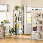 M MZG 5 Tiers Shelf Metal Storage Shelves Wire Rack Closet Organizers - Image 2