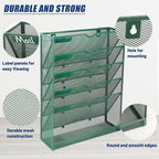EASEPRES 6 Tier Desk File Organizer, Mesh Hanging Wall Mount Document - Image 4