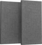 2” Thick Acoustic Panels with Hanging Hardware, Heather Grey by UMIACOUSTIC
