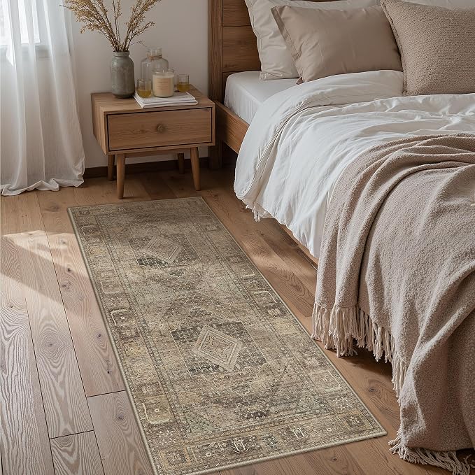 GENIMO Runner Rug 2x5 Non Slip Machine Washable Hallway Runner Vintage Rug - Image 2