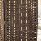 HOMCOM 3 Panel Room Divider, Hand-Woven Freestanding Wall Partition - Image 8