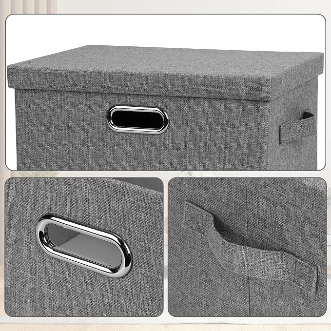 Graciadeco Medium 15" 21 Quart Collapsible Stackable Storage Bins - Image 6