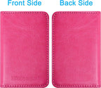 Wisdompro Business Card Holder, 2-Sided PU Leather Folio Name Card Holder - Image 6