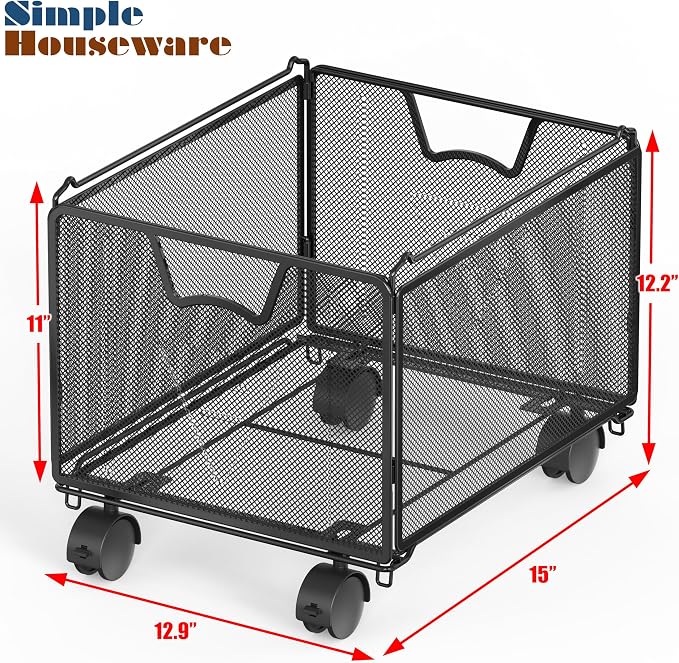 SIMPLE HOUSEWARE Stackable Mesh Hanging File Folder Organizer - Image 6
