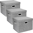 TYEERS Large Storage Bins with Lids, Collapsible, Fabric Storage Boxes by StorageOrganization