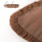 Foindtower Set of 2 Decorative Linen Fringe Lumbar Throw Pillow Covers Boho - Image 3