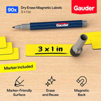 GAUDER Magnetic Dry Erase Labels | 90x Magnetic Labels | Dry Erase Magnets - Image 2