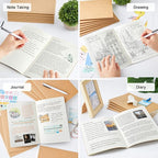 feela 90 Pack Kraft Notebooks Bulk, Lined Travel Journals Note Pad Notebooks - Image 5