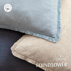 Foindtower Set of 2 Decorative Linen Fringe Throw Pillow Covers Boho Farmhouse - Image 4