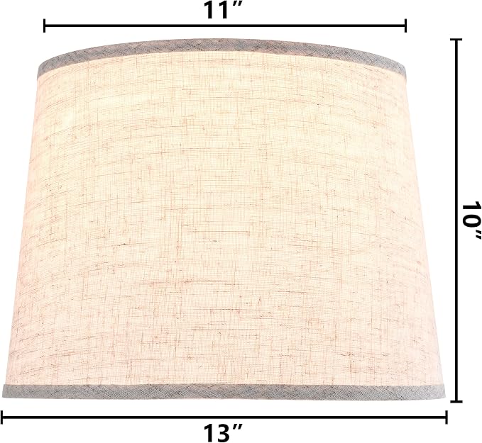 GO&SO Oatmeal Linen Drum Lamp Shade - Image 2