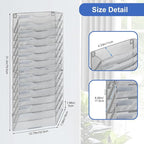 EasyPAG Wall File Organizer for Office 14 Pocket Mesh Wall Mounted Paper - Image 2