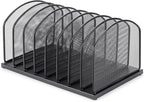 Huron 8-Slot Vertical File Binder Organizer Storage - Image 2