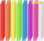 32 Pcs Clear Plastic Ruler 12 Inch, Rulers Bulk by Officygnet