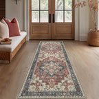 GENIMO 2x10 Runner Rugs for Hallway, Machine Washable Non Slip Vintage Rugs - Image 2