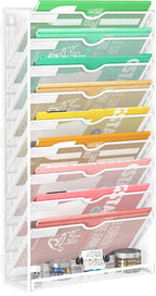 Lavatino 10-Tier Hanging File Organizer, Wall Mount File Holder by Lavatino