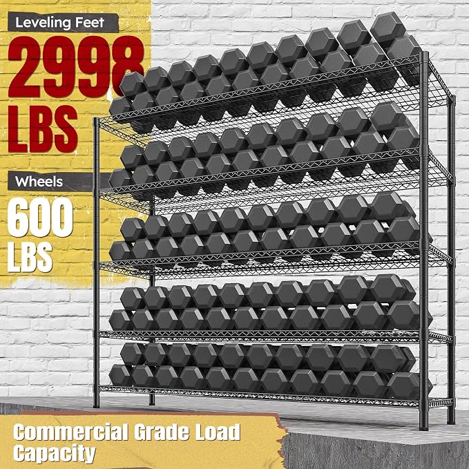 REIBII 85.7" H Storage Shelves 2998LBS Metal Shelving Unit - Image 5