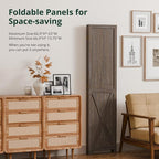 Cozy Castle Wood Room Divider, 4 Panels Folding Privacy Screen, 66.9'' Wall - Image 3