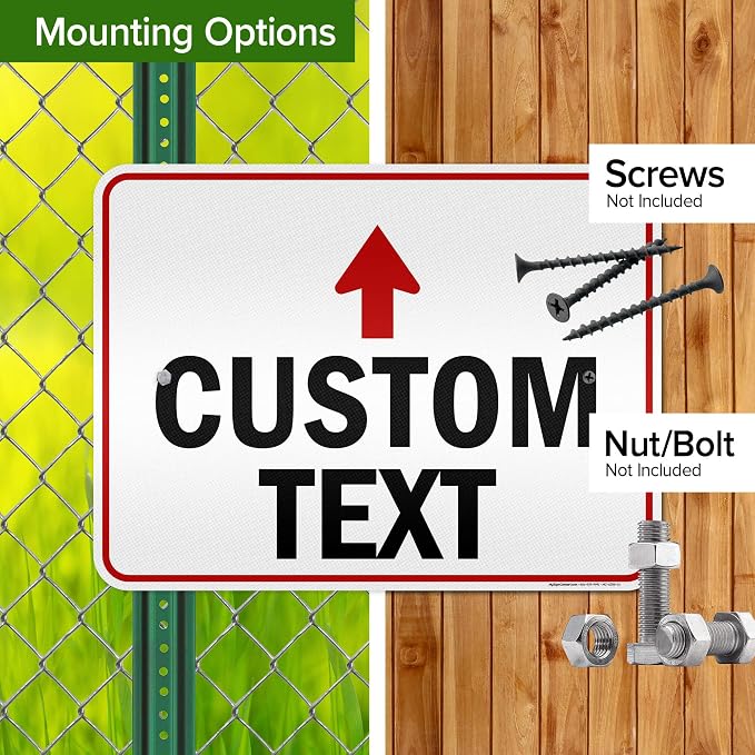 Custom Arrow Directional Sign, 18x24 Inches, 3M EGP Reflective, Rust Free .080 - Image 5