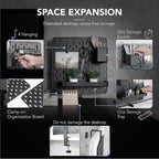 EHO Clamp-On Desk Pegboard, 13.5 x 14 inch Privacy Divider, Desk Partition Panel - Image 3