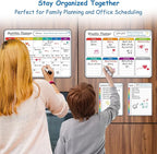 4-Pack Non-Magnetic Dry Erase Calendar Board Set – Monthly, to-Do List Planner - Image 6