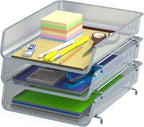 Simple Houseware Stackable Desk File Document Letter Tray Organizer, 3 Packs by SimpleHouseware