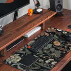 Aesthetic Vintage Dark Flower Plants Wildflowers Large Gaming Mousepad XXL - Image 5