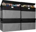 Bagnizer Large 22 Quart Linen Fabric Foldable Storage Bin Cube Organizer Basket by Bagnizer