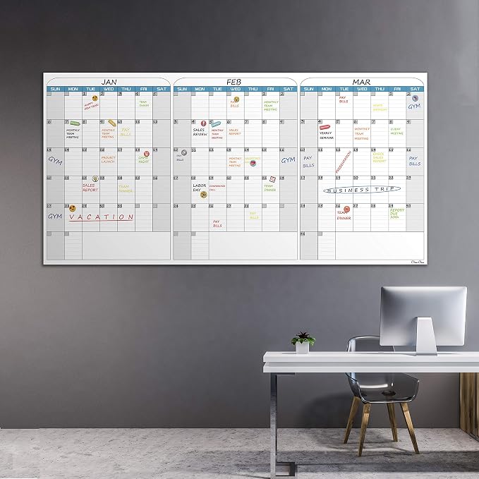 CLEVER CLEAN Large Dry Erase Wall Calendar - Image 7