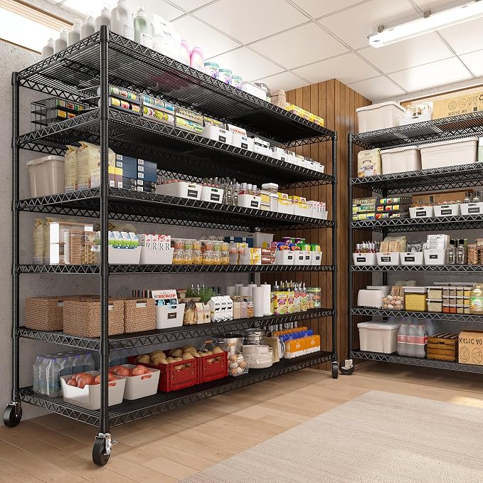 REIBII 60''W X 82.6" H Steel Heavy Duty Wire Shelving Unit - Image 7