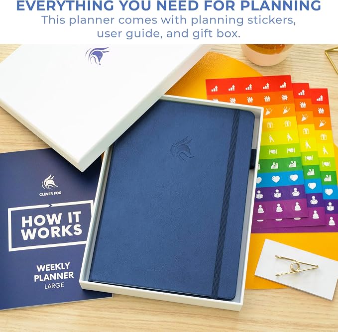 Clever Fox Planner Large – Undated Weekly & Monthly Planner - Image 3