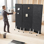 MORDEER 70.8" W x 63" H Freestanding Partition Room Dividers, Acoustic Panels - Image 8