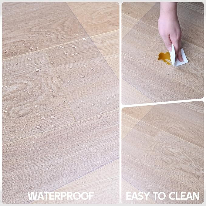 HOMEK Crystal Clear Chair Mat for Hardwood Floor, 48” x 36” Office Chair Mat - Image 5