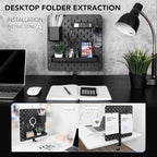 EHO Clamp-On Desk Pegboard, 13.5 x 14 inch Privacy Divider, Desk Partition Panel - Image 4