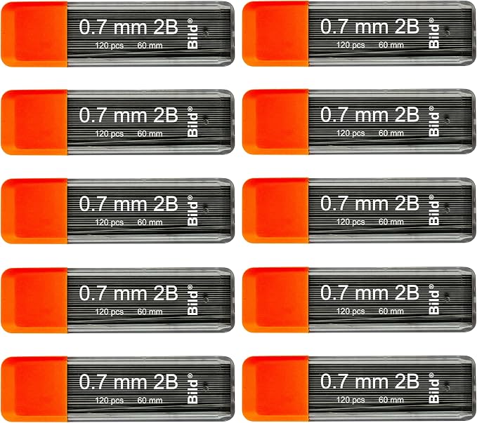 Bild Premium 1200 leads of 0.7 mm 2B Mechanical Pencil Lead Refills by Bild