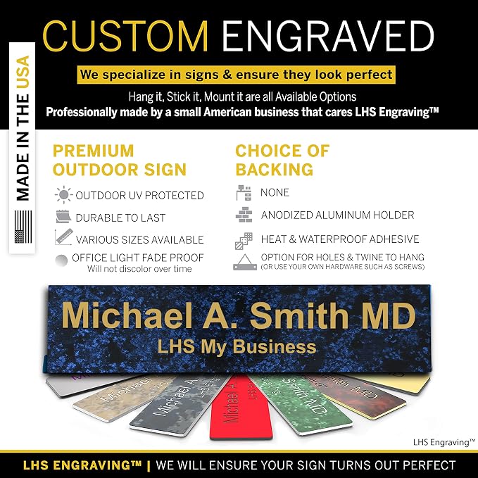 Custom Name Plate with Choice of Mounting - Image 2
