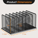 Kuntine.B Desk File Organizer 7 Upright Mesh Desktop Organizer File Sorter - Image 2