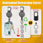 KAHETA Retractable Keychain Heavy Duty Carabiner Badge Holder Clip - Image 5