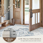 GENIMO Runner Rug 2'6"x8 Machine Washable Non Slip Vintage Hallway Runner Rug - Image 4