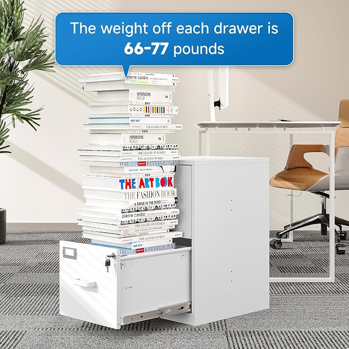 BYNSOE 2 Drawer File Cabinet - Image 7