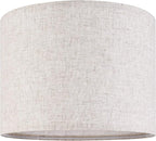 GO&SO Natural Linen Medium Drum Lamp Shades 13" Top x 13" Bottom x 10" High by GOSO