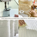 GO&SO Natural Linen Medium Drum Lamp Shades 13" Top x 13" Bottom x 10" High - Image 5