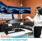 VERSADESK® PowerPro™ 40” x 24” Standing Desk Converter | 40 inch Electric - Image 2
