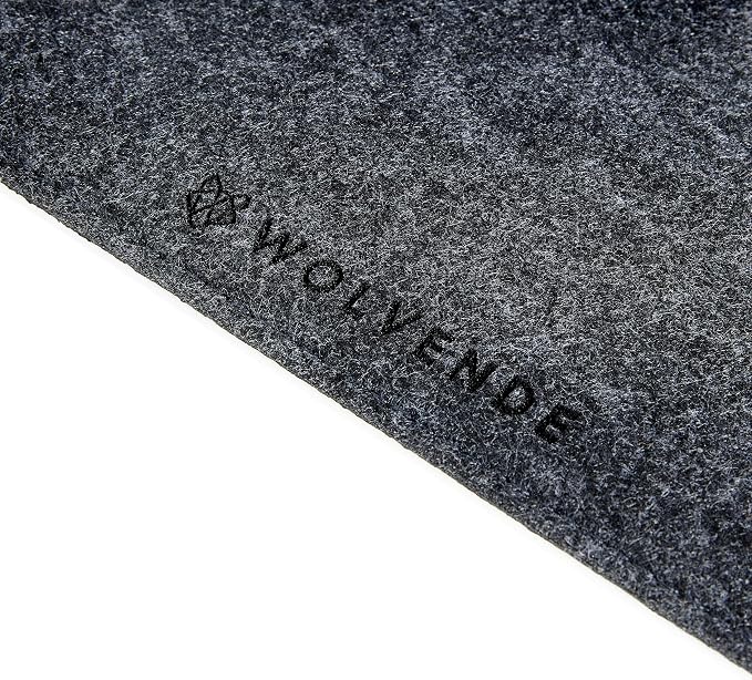 Wolvende Premium Felt Desk Mat | Small 12" x 27.5" Multifunctional Desk Pad - Image 9