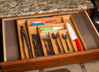 BIRDROCK HOME Bamboo Expandable Utility Drawer Organizer – Utensil Silverware – - Image 7
