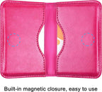 Wisdompro Business Card Holder, 2-Sided PU Leather Folio Name Card Holder - Image 3