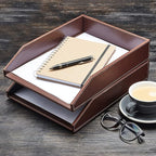 Gallaway Leather Letter Desk Organizer - Image 5