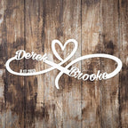 Personalized Valentines Metal Wall Sign, Custom Infinity Heart Love Couple Name - Image 6